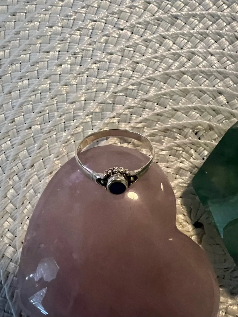 Sterling Silver Blue Lapis Stone Delicate Minimalist  Ring - Women's Jewelry